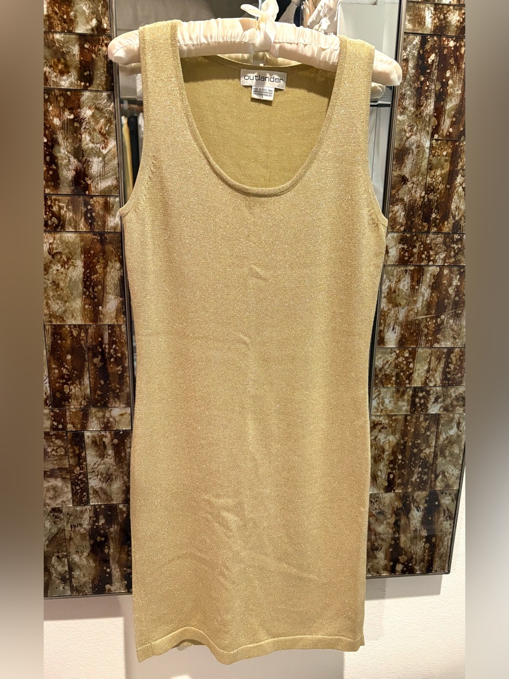 Outlander Gold Sleeveless Sheath Dress